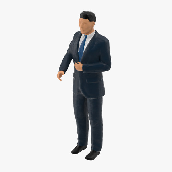 3d business man 01 model