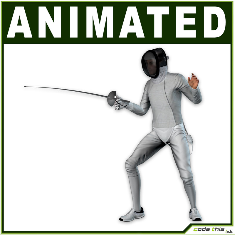 3d epee foil sabre model