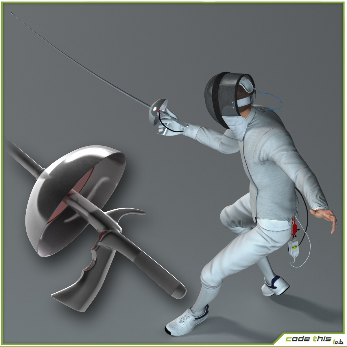 3d epee foil sabre model