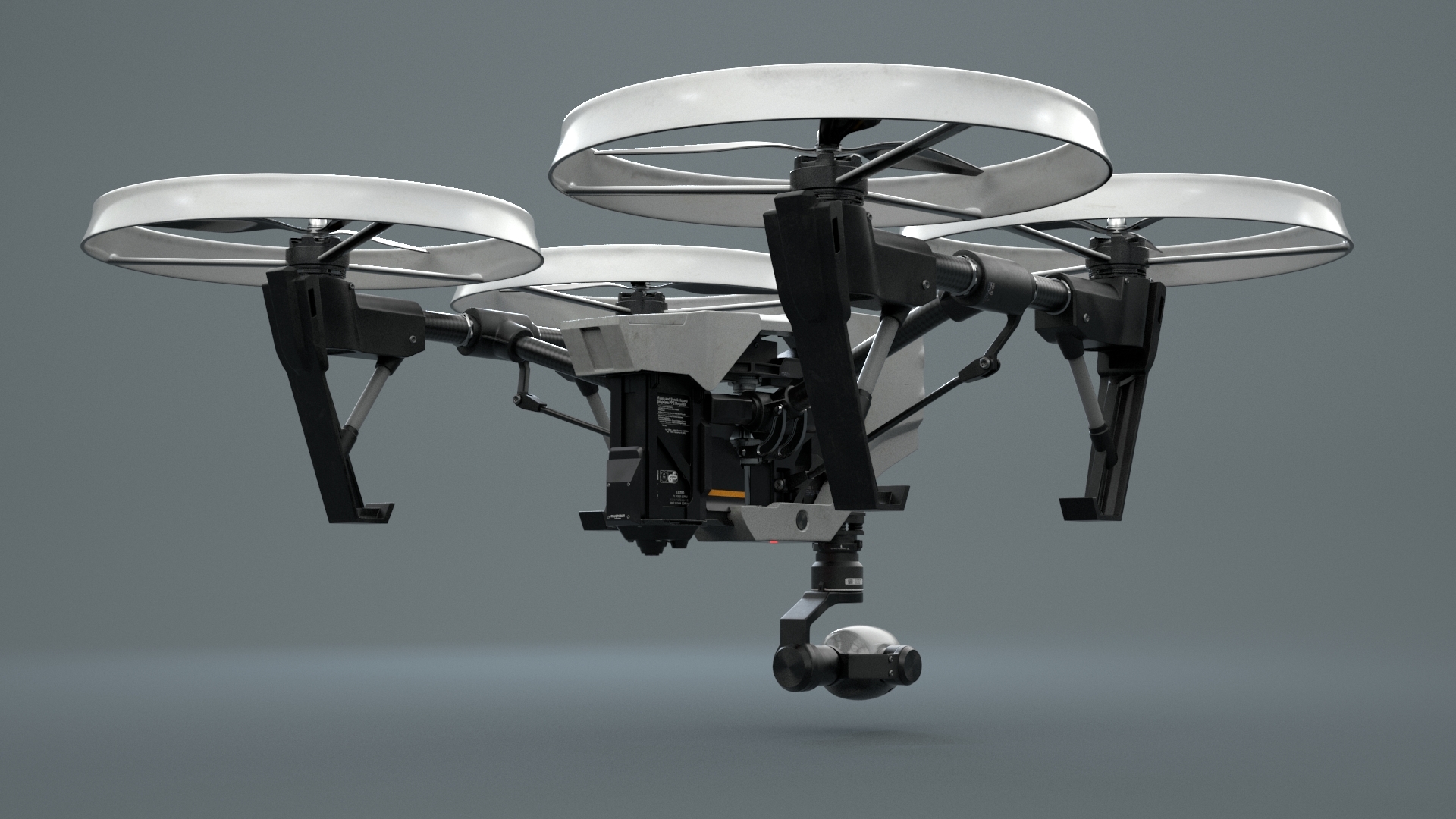 3d model quadcopter drone rotor