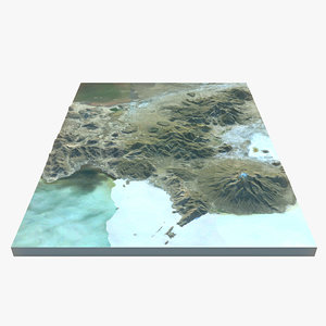 3d model volcano landscape