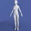 realistic female modeled body character 3d model