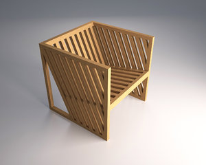 cubic chair 3ds