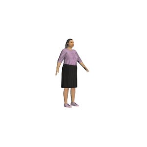 3d model of mexican woman