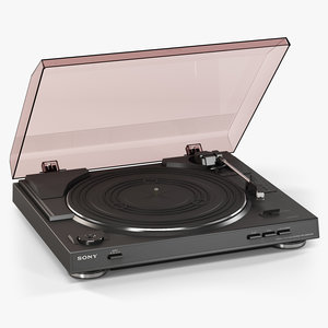 3d model sony ps-lx300usb stereo turntable