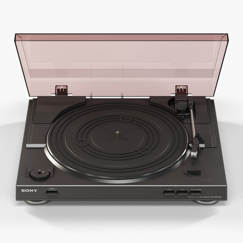 3d model sony pslx300usb stereo turntable