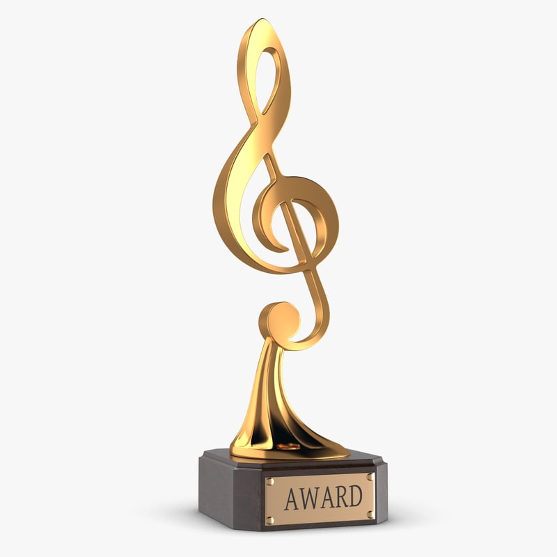 music award trophy 3d max