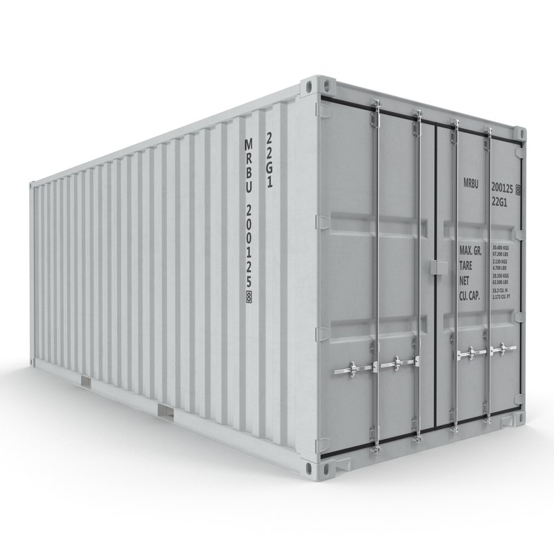 3d 20 ft iso container model