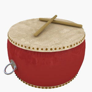 chinese drum 3d model