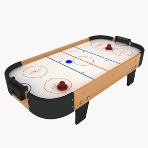 3d air hockey table model