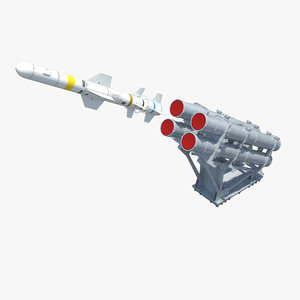 rgm-84 harpoon mk-141 guided missile 3d max