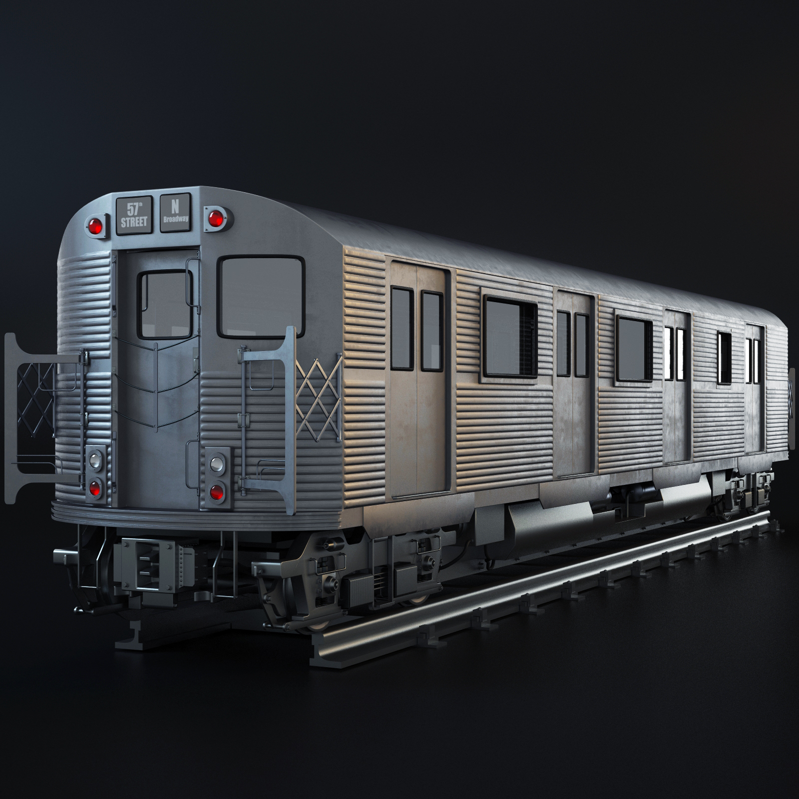 3d new york subway train