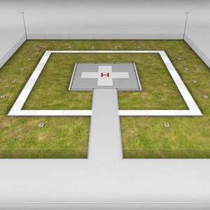 3ds helicopter helipad ground