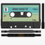 3d cassettes rendering plastic