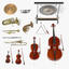 orchestra musical instruments 3d model
