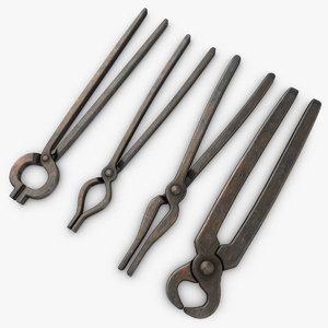 3d 3ds blacksmith tools old