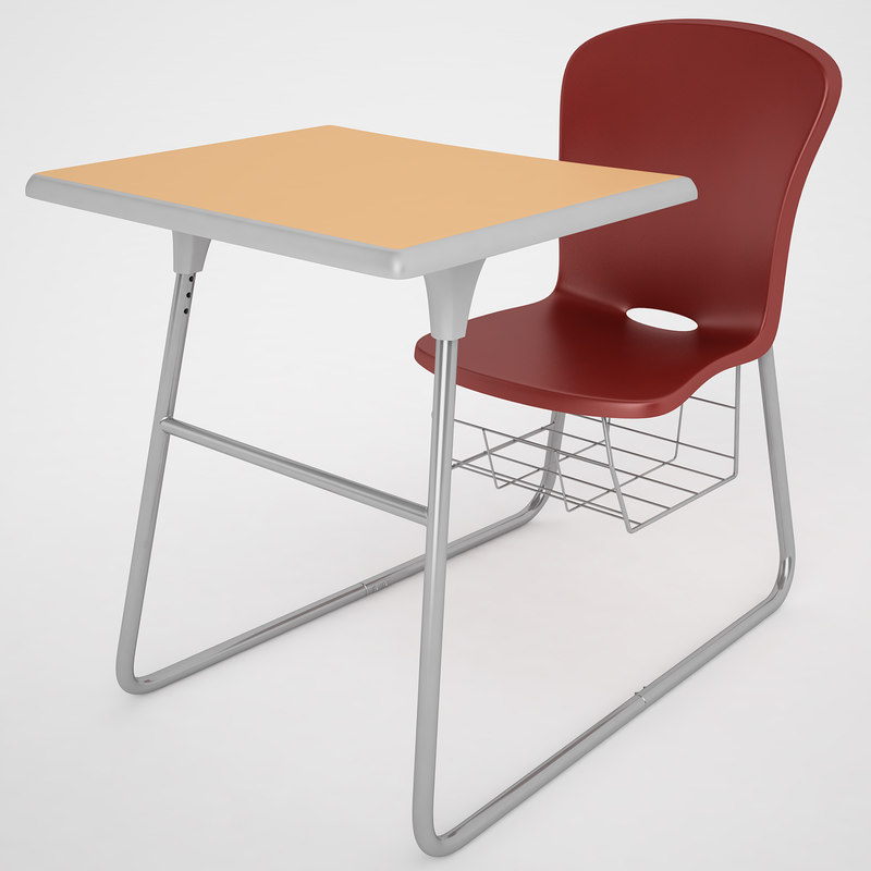 3d model of student desk