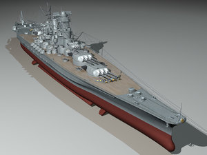 3d japanese battleship yamato navy ship