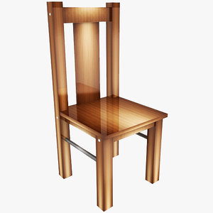 wood chair 3d 3ds