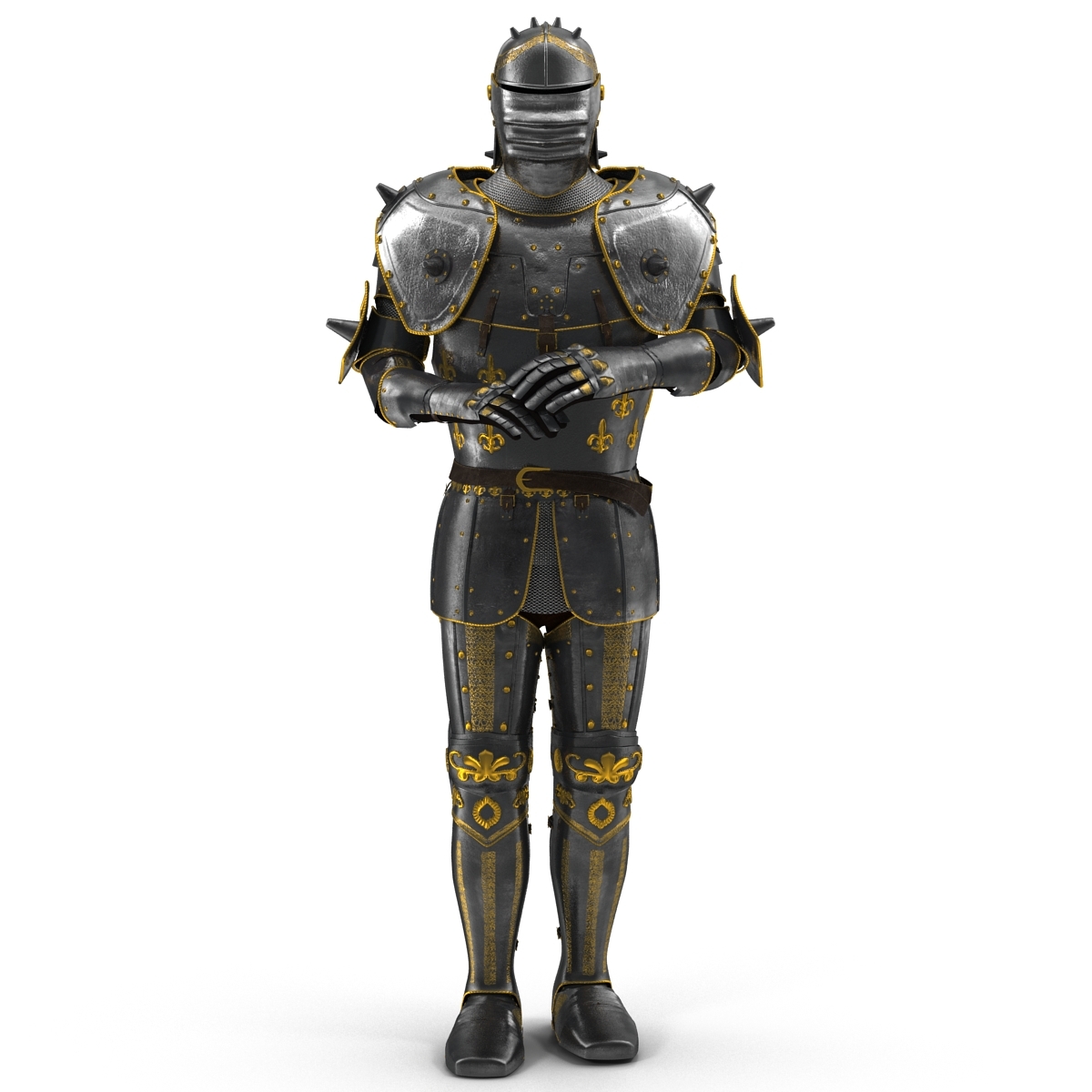 3d medieval suit armor 3