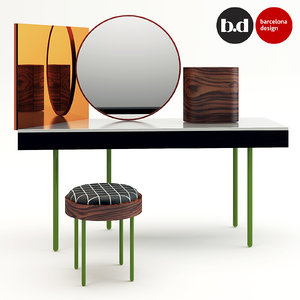3ds max vanity barcelona dressing table