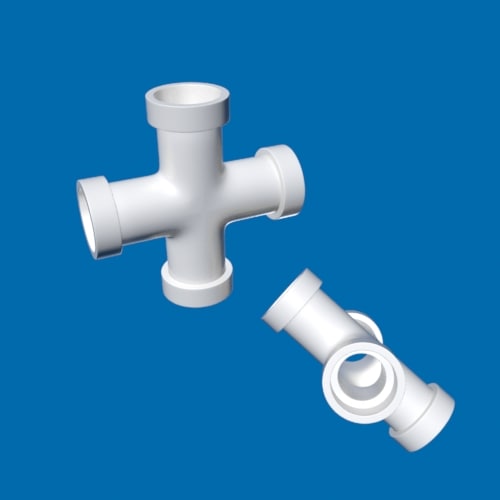 3d model of pvc piping fittings
