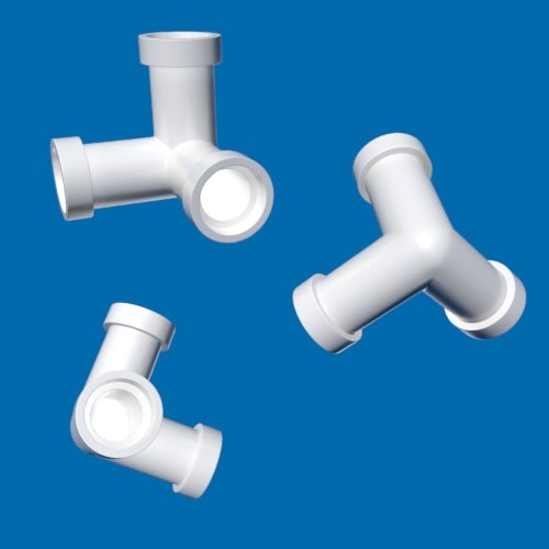 3d model of pvc piping fittings
