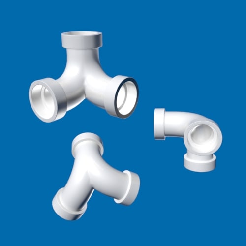 3d model of pvc piping fittings