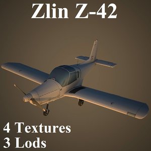 3d model zlin low-poly czechoslovakian