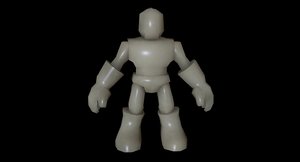 3d rigged humanoid model
