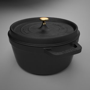 staub la cocotte cooking pot 3d max