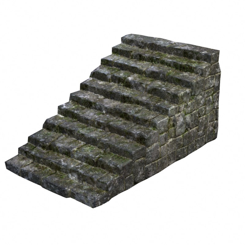 A textured model of stairs