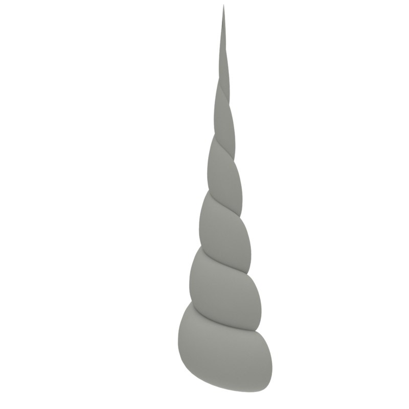 3ds Max Spiral Unicorn Horn