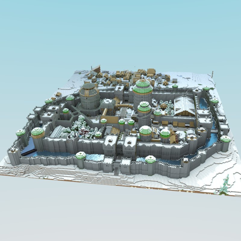 3ds Max Minecraft Castle