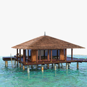 resort huts 3d max