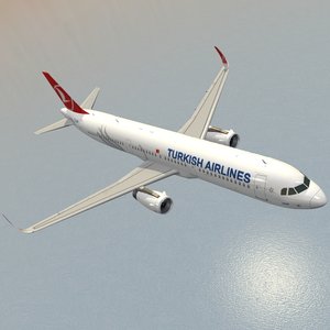 3d model sharkleted a321neo turkish airlines