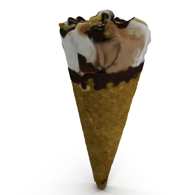 蛋卷冰淇淋3d模型