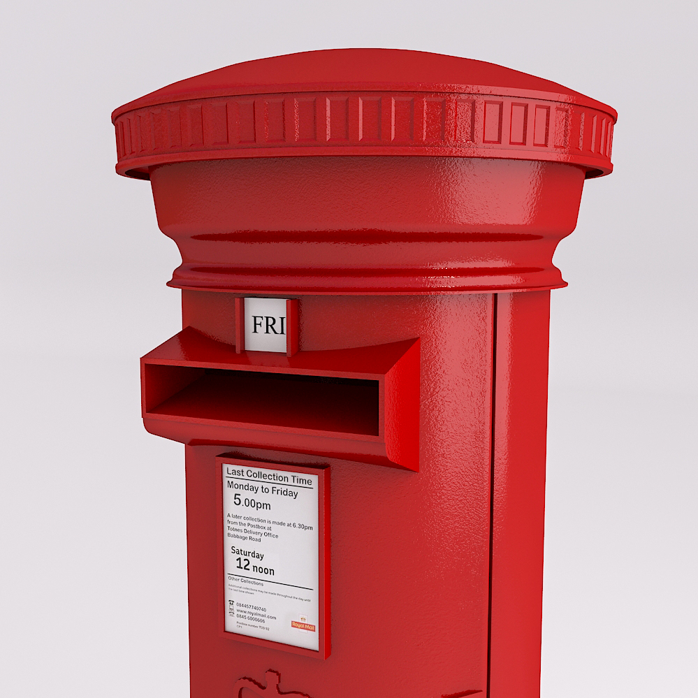 3d model pillar box