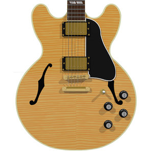 3d model guitar gibson es