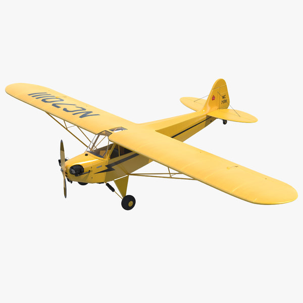 3dmodelofLightAircraftPiperJ3CubYellow00