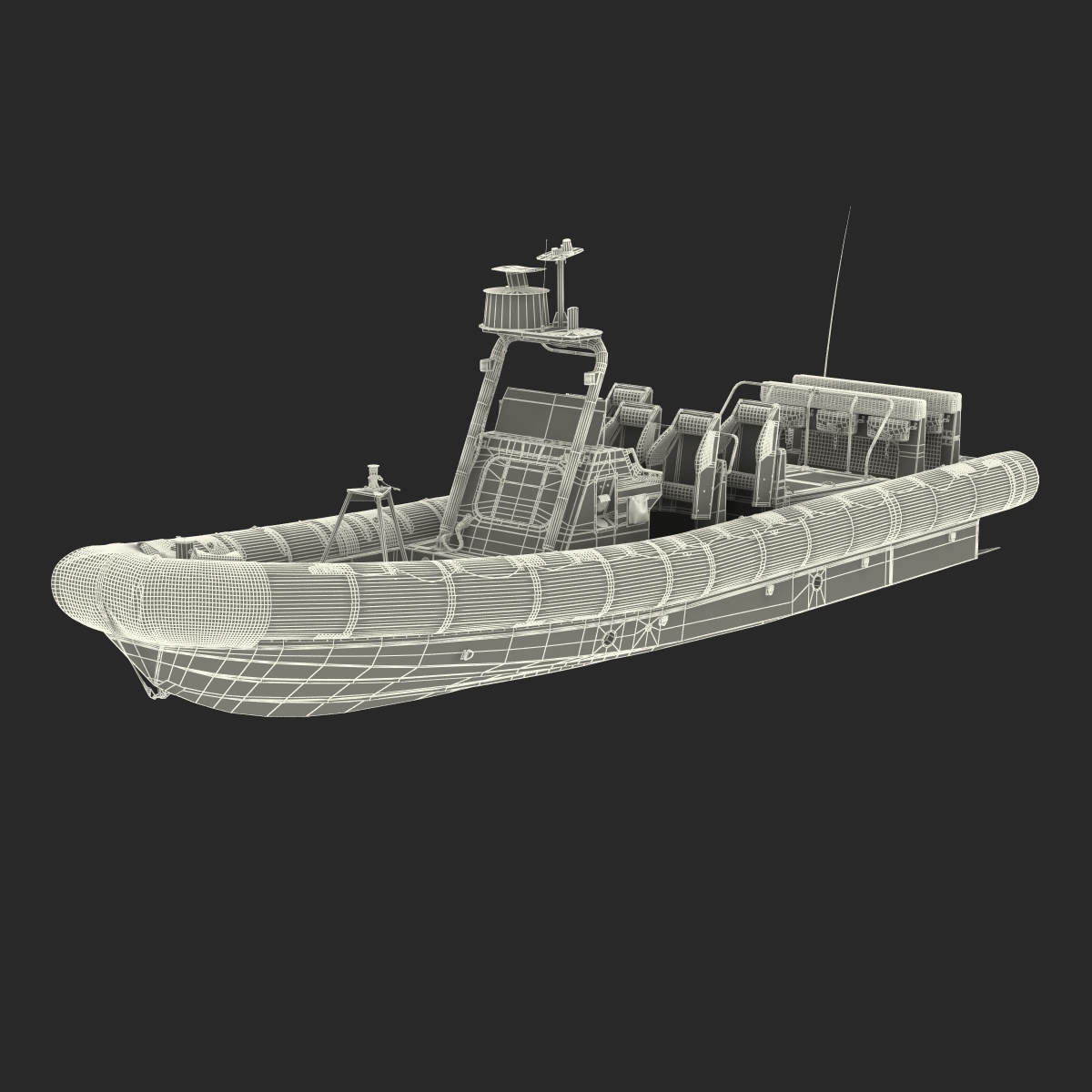 海军特种战刚性船体充气船rhib3d模型