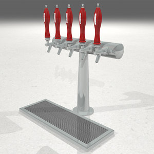 beer taps handles 3d model