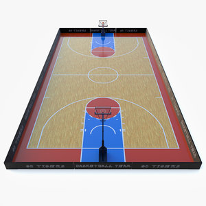 basketball court ball 3d max