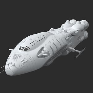 3d model futuristic spaceship