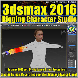 054 3ds max 2016 Rigging Character Studio vol 54 cd front