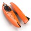 3d kayak orange paddle model