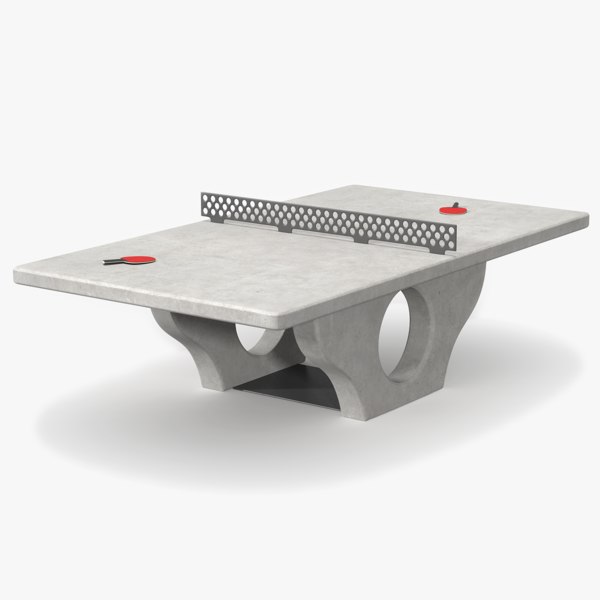 3d model concrete ping pong table