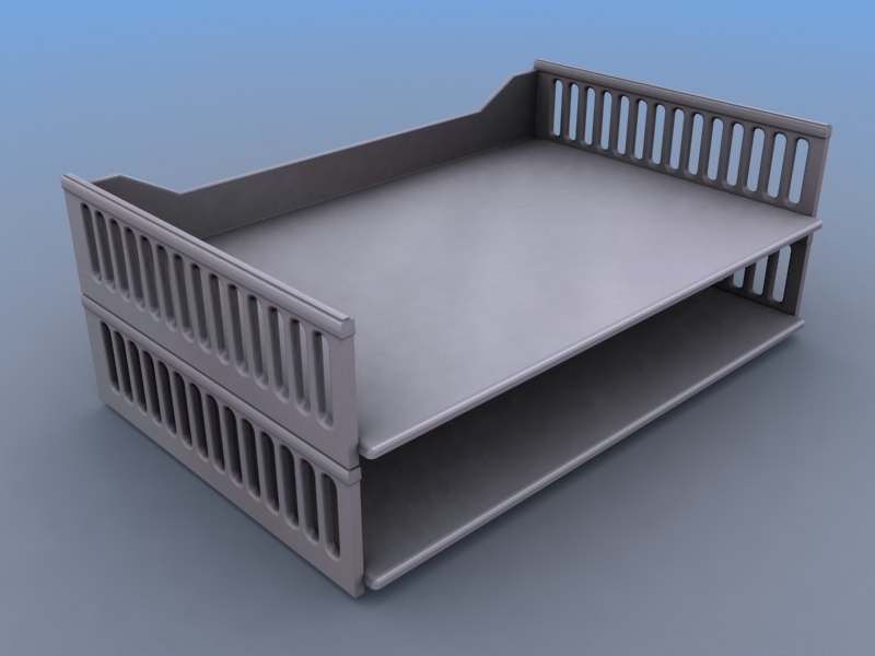 3d model office inbox outbox