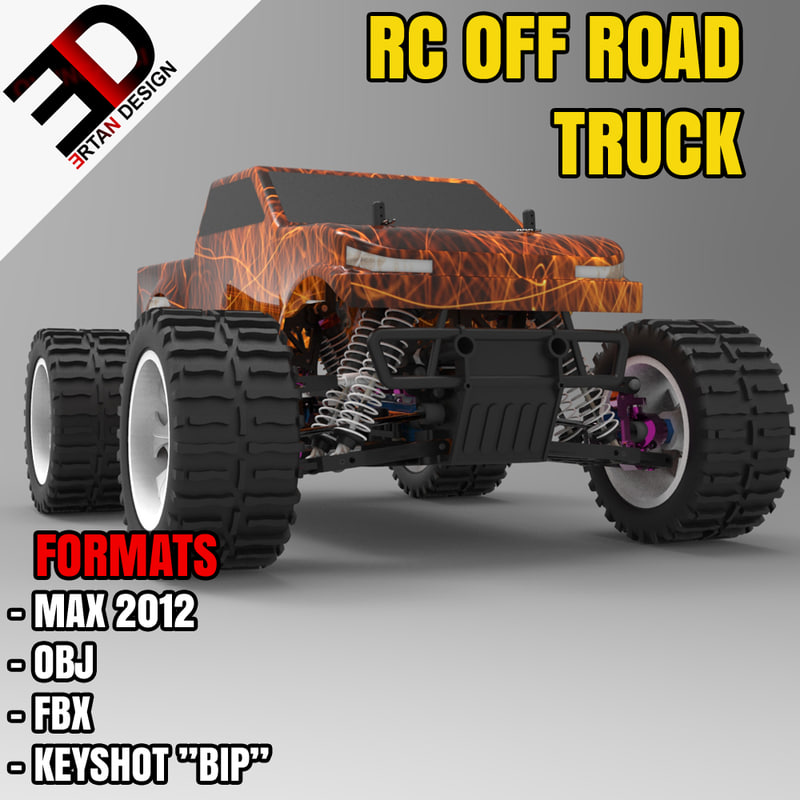 3d model rc road truck