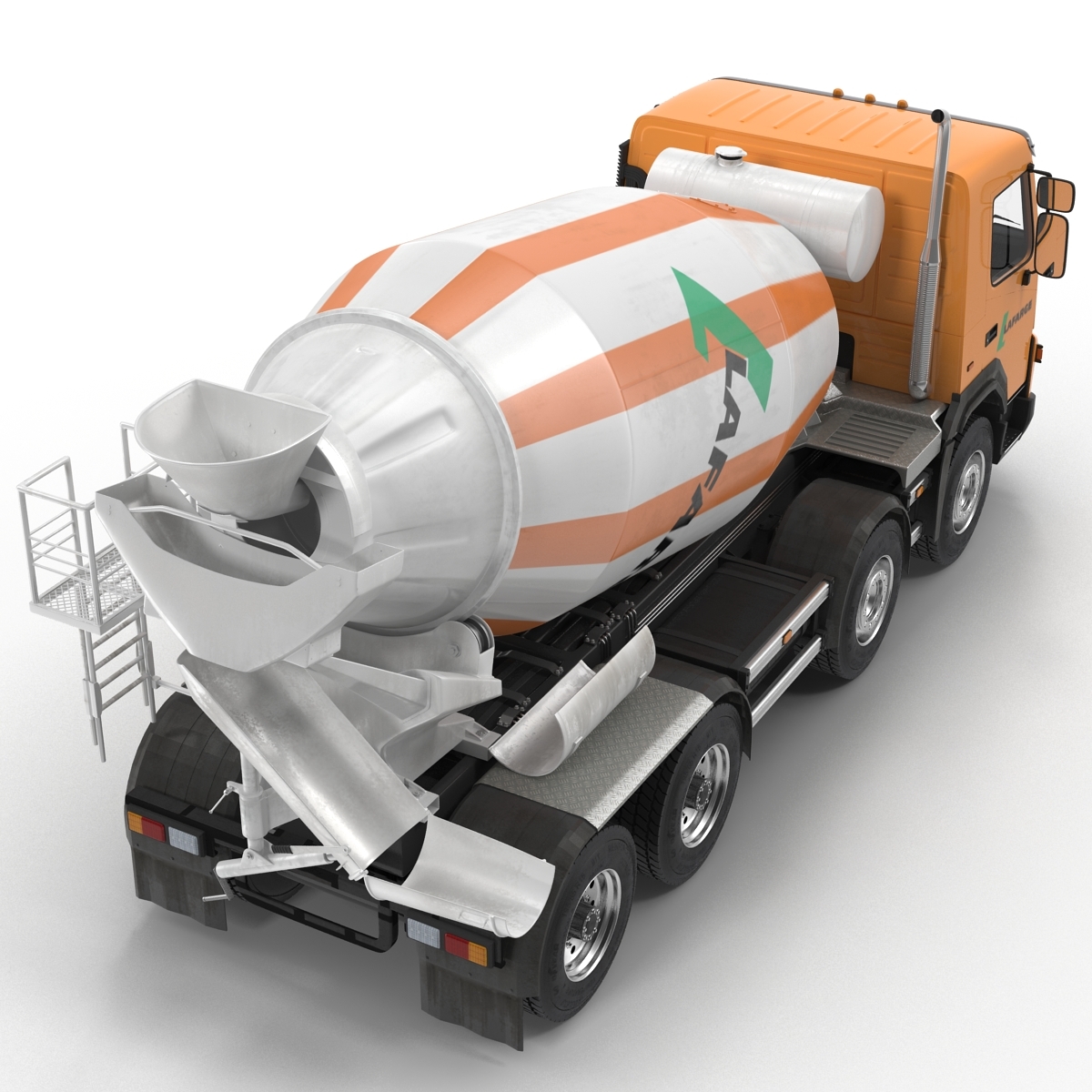 水泥搅拌车lafarge rigged3d模型